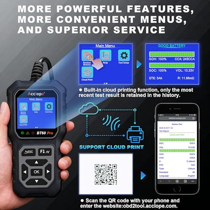 BT60 PRO Car Battery Tester 6V