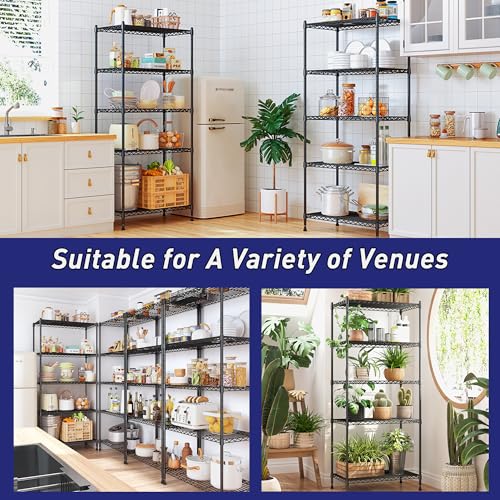 5 Tier 1010LBS Adjustable Narrow Storage Shelves