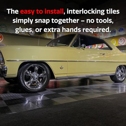 SnapLock RaceDeck CircleTrac 12"x12" Garage Tiles (24 Sq Ft)