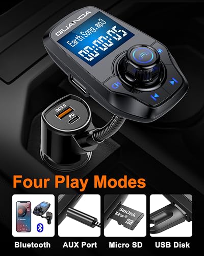 FM Transmitter Bluetooth 5.3 for Car