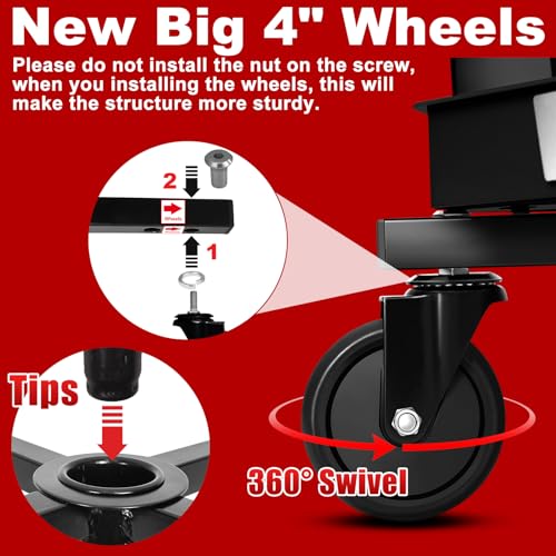 Rolling Stool with Wheels
