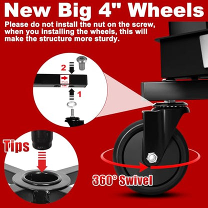 Rolling Stool with Wheels