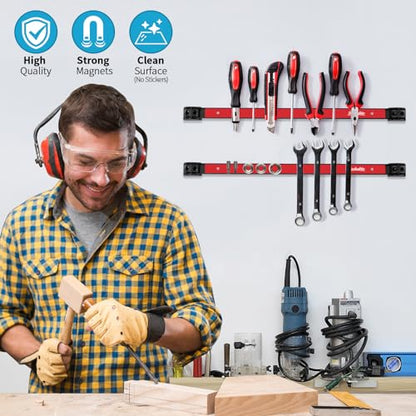 6 Pieces 18" Magnetic Tool Holder Strip (6 Count)