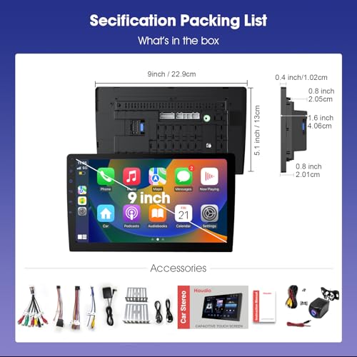 9 Inch Cars Radio with Apple Carplay and Android Auto