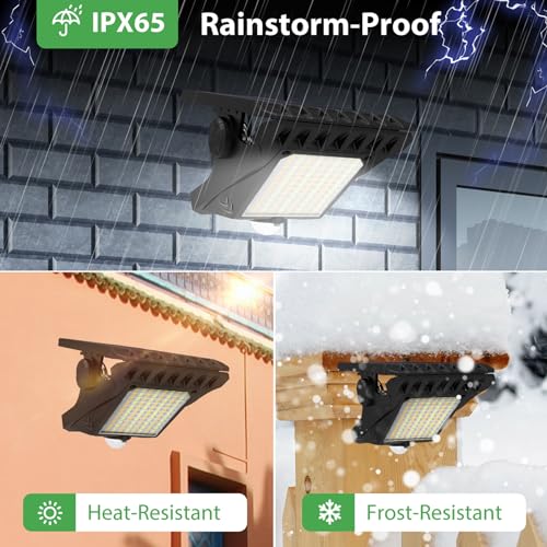 118Leds Solar Lights Outdoor Clip Motion Sensor Lights Security Light 3 Modes (2 Count)