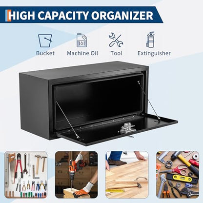 Black Steel Truck Bed Tool Box