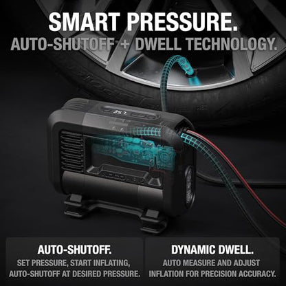 AIR15 44 LPM 12V Portable Tire Inflator & Air Compressor