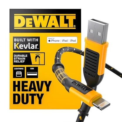 Heavy Duty USB to Lightning Cable [Apple Mfi Certified] Durable