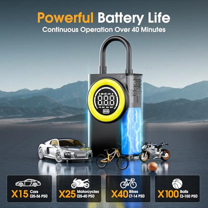 Tire Inflator Portable Air Compressor (500 gram(s))