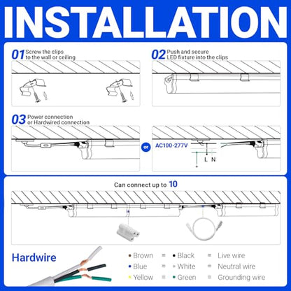 T5 3FT LED Shop Light (6 Count)