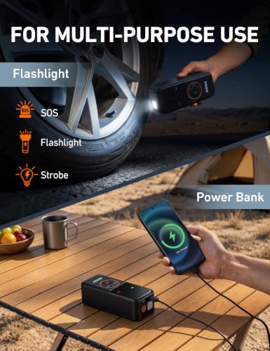 L4 Cordless Tire Inflator Portable Air Compressor