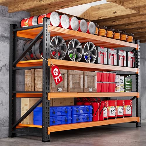 71.3” Wide Heavy Duty Metal Garage Shelving
