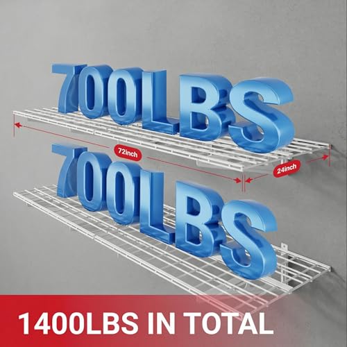 2 Pack Garage Shelving with Hooks (2 Count)