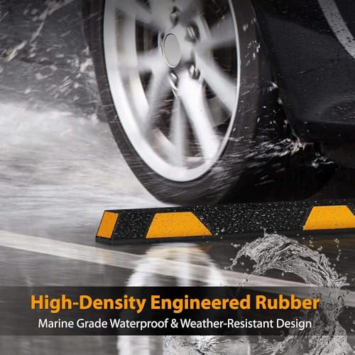 Heavy Duty Wheel Stop Garage Parking Aid for Cars & Trucks (2 Count)