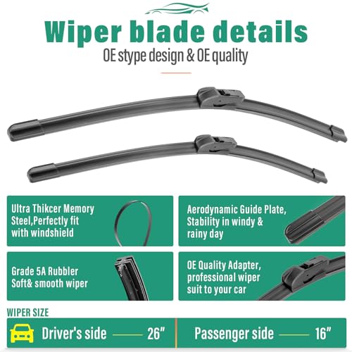 Windshield Wiper Blades Replacement for Chevrolet Trax 2024