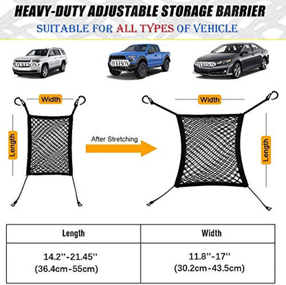 Pet Barrier Dog Car Net Barrier with Auto Safety Mesh Organizer Baby Stretchable Storage Bag Universal for Cars
