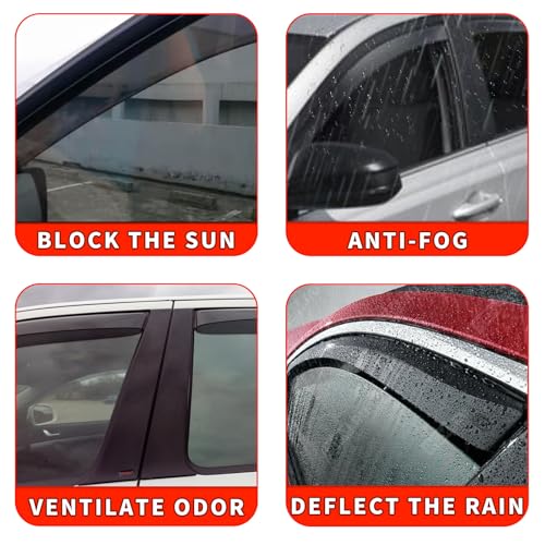 in Channel Rain Guards Fit for Ford Maverick 2022 2023 2024 2025 2026 (4 Count)