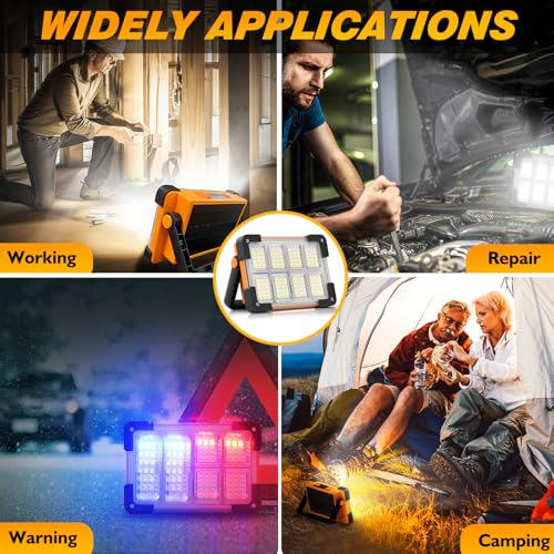 120W Solar Rechargeable 144 LED Work Light