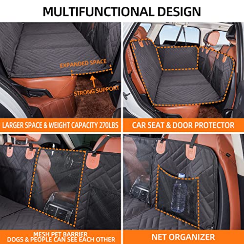 Hard Bottom Dog Car Seat Cover for Back Seat
