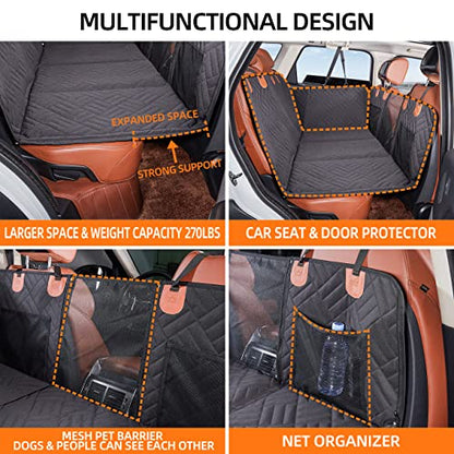 Hard Bottom Dog Car Seat Cover for Back Seat