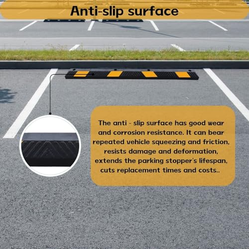 Heavy Duty Parking Curb Wheel Stop (2 Count)
