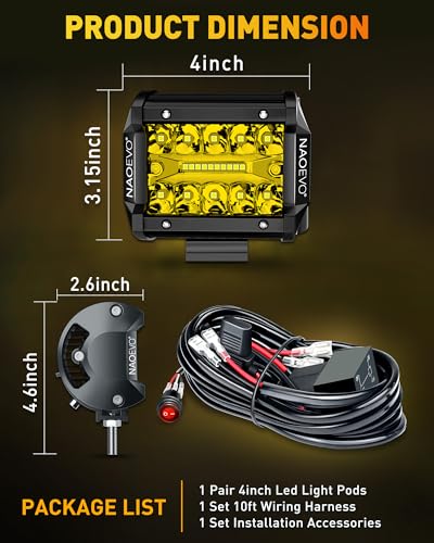 4 Inch LED Pod Lights (2 Count)