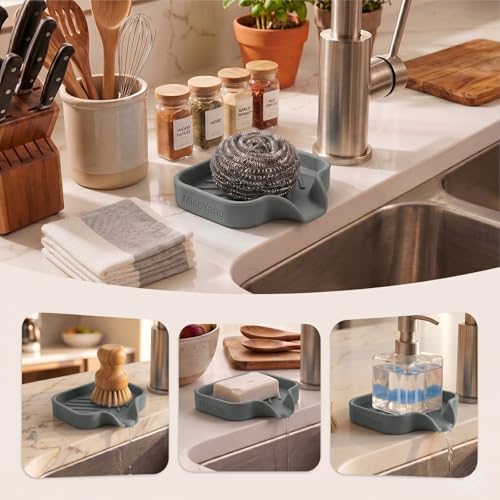 Silicone Soap Dish with Drain Spout