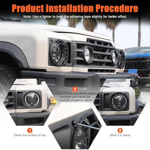 2PCS Car Headlight Cover Compatible with INEOS Grenadier 2020
