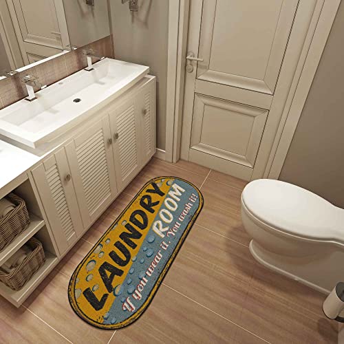 20" x 59" Oval Laundry Room Rug