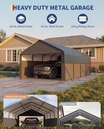 12x20x9 ft Metal Carport