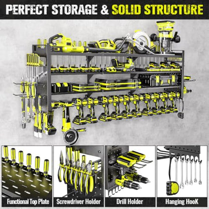 49.8" Power Tool Organizer Wall Mount