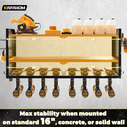Power Tool Organizer with Charging Station