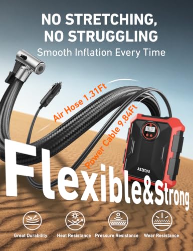 Tire Inflator Portable Air Compressor 12V DC Integrated Storage
