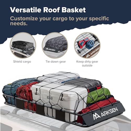 64" x 34" x 6" Roof Rack Cargo Basket with Bag
