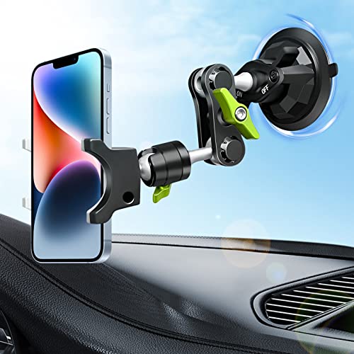 Suction Cup Phone Mount 360 Rotating Universal Ball Head Arm for Car Dashboard Windshield Vehicle Sunroof