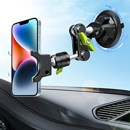 Suction Cup Phone Mount 360 Rotating Universal Ball Head Arm for Car Dashboard Windshield Vehicle Sunroof