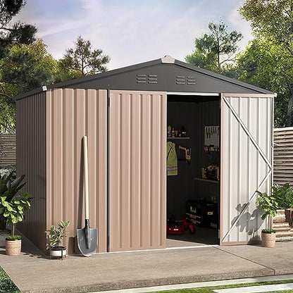 6' x 8' Outdoor Metal Storage Shed