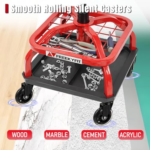 Rolling Shop Stool with Wheels