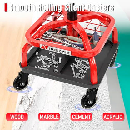 Rolling Shop Stool with Wheels