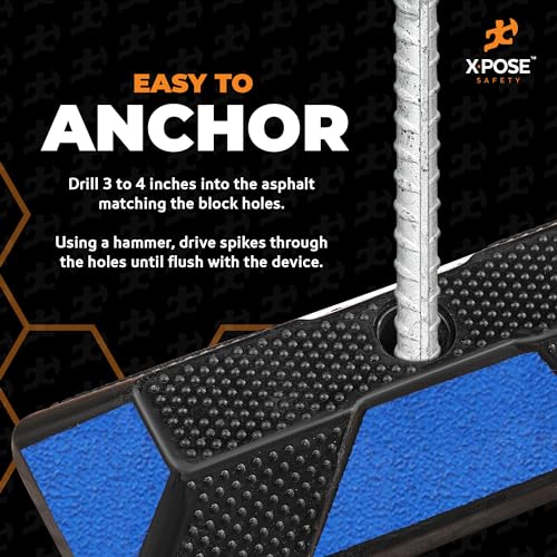 72" Heavy Duty Blue Rubber Parking Stopper