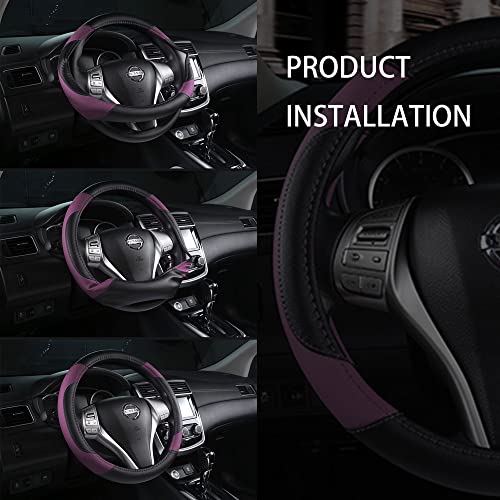 Leather Car Steering Wheel Cover