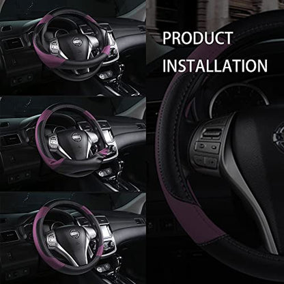 Leather Car Steering Wheel Cover