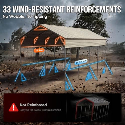 14x20x15 FT RV Metal Carport