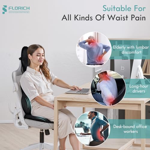 Car Seat Cushion and Lumbar Support Pillow for Office Chair Car