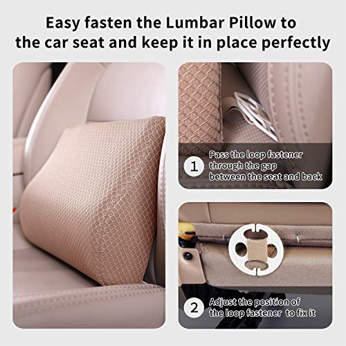 Memory Foam Lumbar Support Pillow for Car
