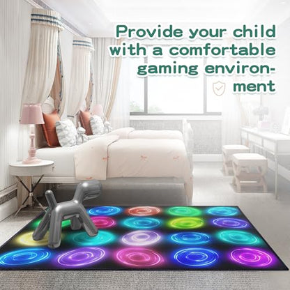 6' x 8'4" Circle Sampler Abstract Educational Area Rug for Bedroom (46.666 Sq Ft)