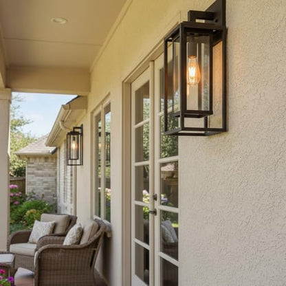 21" Outdoor Wall Light Fixtures Waterproofed Exterior Lantern W