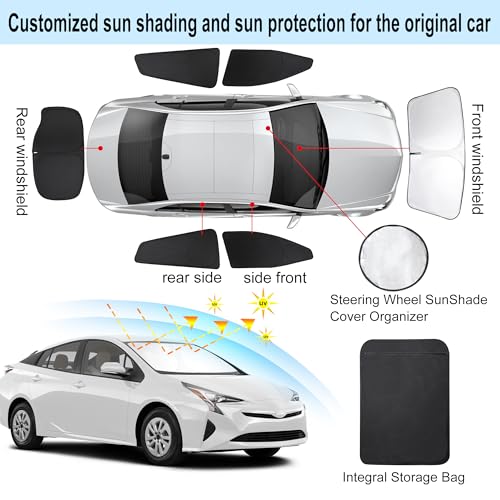 Window Shades for Toyota Prius Hatchback 2016 (6 Count)