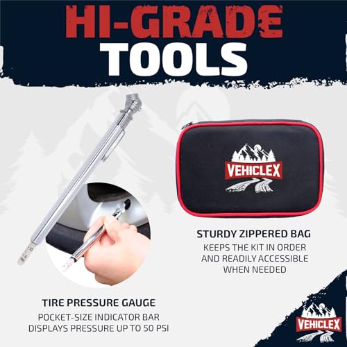 Tubeless Tire Repair Kit with Aluminum T Handle Tools