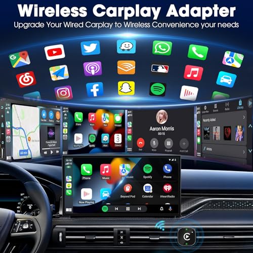 Wireless Carplay Adapter & Android Auto 2026 Upgrade Wired CarPlay to Wireless